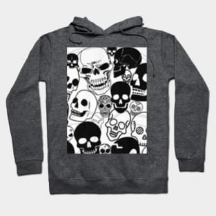 Spooky Skulls for Halloween, scary Halloween skull Hoodie